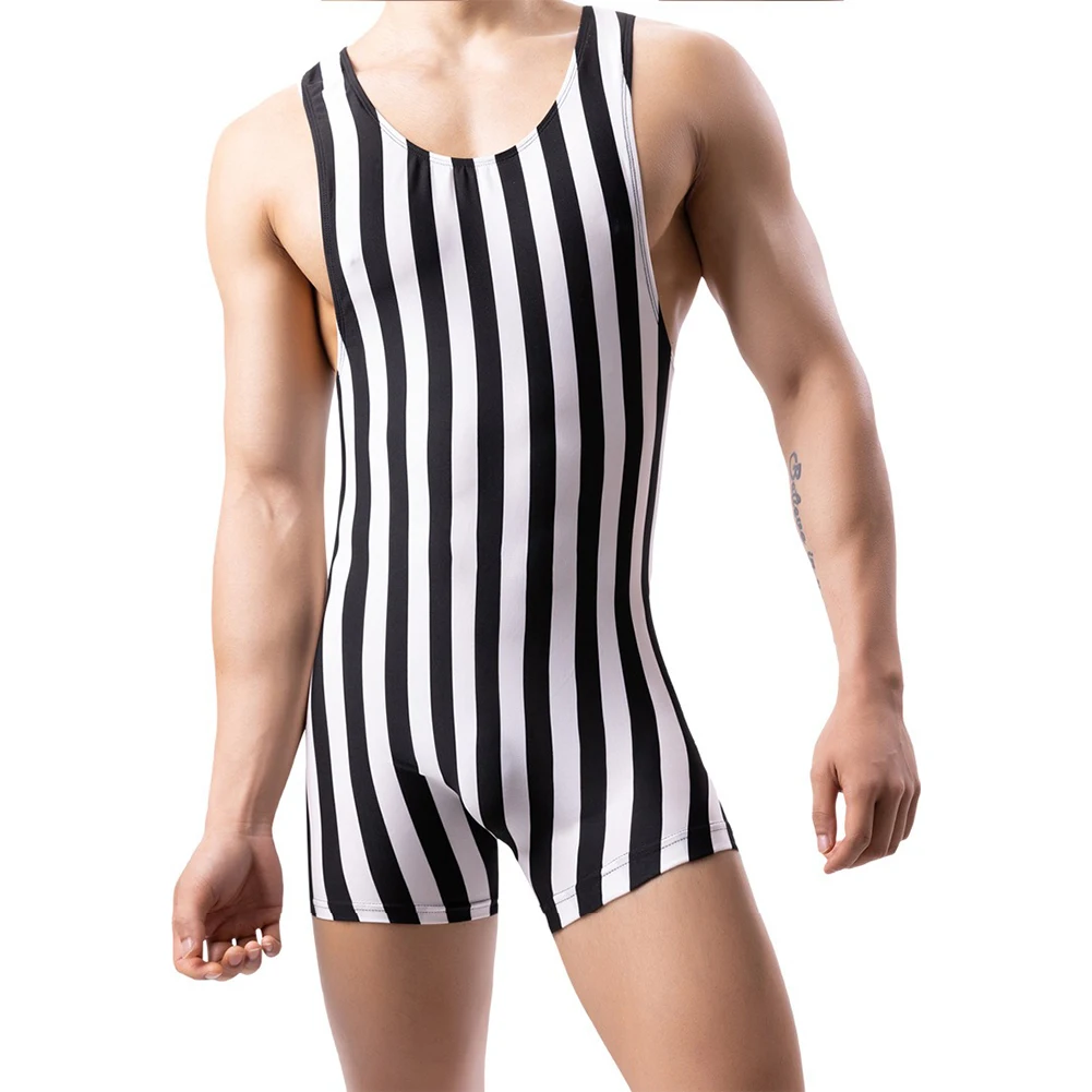 Mens Vertical Striped Sleeveless Fitness Bodysuit Boxers Underwear Singlet Soft Jumpsuits Sports Slim Fit Men Pajamas Sleepwear
Mens Vertical Striped Sleeveless Fitness Bodysuit Boxers Underwear Singlet Soft Jumpsuits Sports Slim Fit Men Pajamas Sleepwear