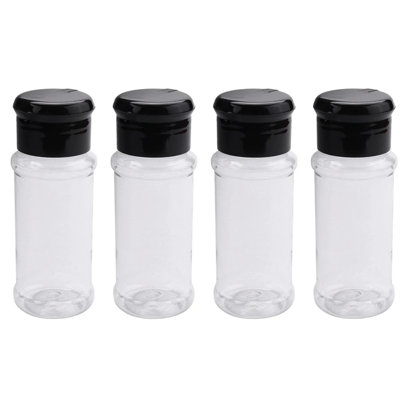 

Retail 80Pcs 100Ml Spice Salt Pepper Shakers Black Seasoning Jar Can Pepper Bottle Barbecue Condiment Kitchen Gadget Tool