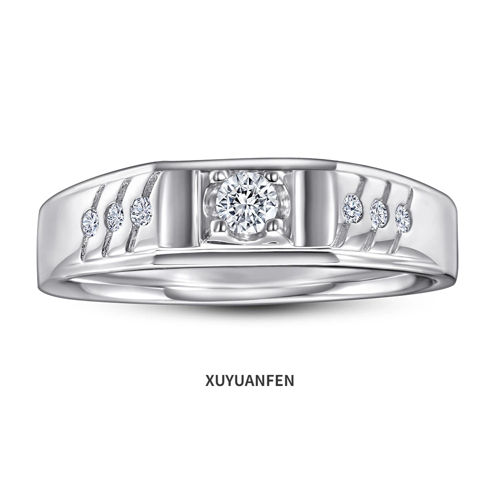 

XUYUANFEN's New S925 Sterling Silver Ring for Men, European and American Fashion Temperament, Niche and Versatile