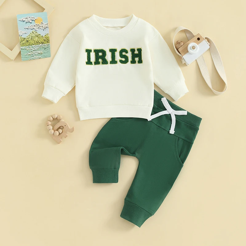 Baby 2Pcs Irish Day Outfits Long Sleeve Letter Embroidery Sweatshirt and Pants Set Toddler Clothes
Baby 2Pcs Irish Day Outfits Long Sleeve Letter Embroidery Sweatshirt and Pants Set Toddler Clothes