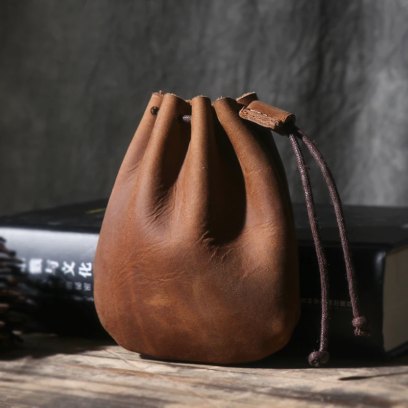 Genuine Leather Coin Purse Men Women Vintage Cowhide Casual Small Coin Wallet Hard Leather Money Pocket Drawstring Storage Bag
Genuine Leather Coin Purse Men Women Vintage Cowhide Casual Small Coin Wallet Hard Leather Money Pocket Drawstring Storage Bag