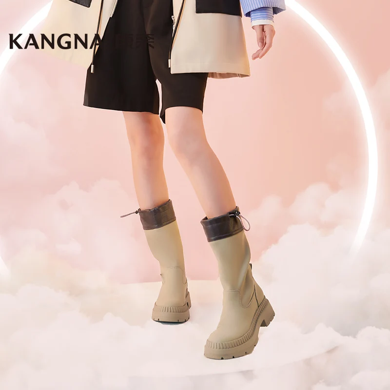 Kangnai Knee High Boots Women Synthetic Mixed Colors Long Boots Elastic Band Round Toe Slip-On Fashion Autumn Female Shoes
Kangnai Knee High Boots Women Synthetic Mixed Colors Long Boots Elastic Band Round Toe Slip-On Fashion Autumn Female Shoes