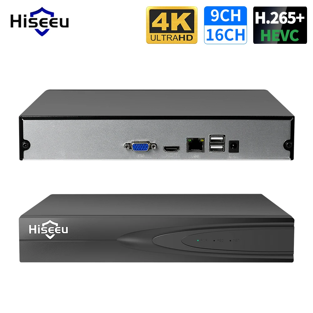 

Hiseeu H.265+ 8CH 16CH 32CH 4K 8MP CCTV NVR HEVC 5MP 4MP 3MP 1080P IP Network Video Recorder For POE IP Camera System ONVIF