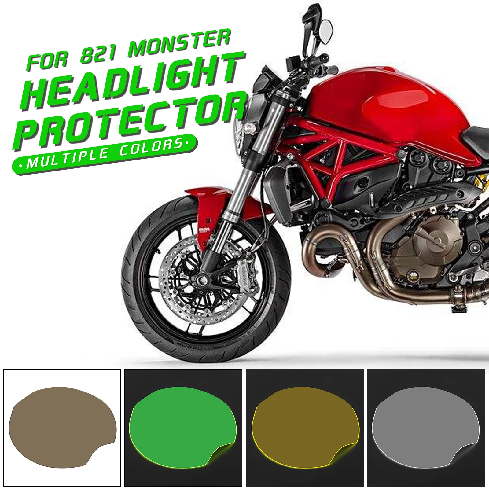 

For Ducati Monster 821 1200R 2014-2021 2020 2019 2018 Motorcycle Front Headlight Guard lens Headlamp Screen Shield Protector