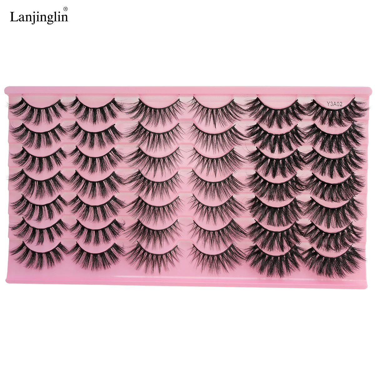 3/20/21Pairs False Eyelashes Wispy Lashes Dramatic Thick Fake Eyelashes Faux 3D Mink Fluffy Strip False Lashes Pack Makeup Tools 5 S591f3a23f68c44ba954304c9c4af82c8V