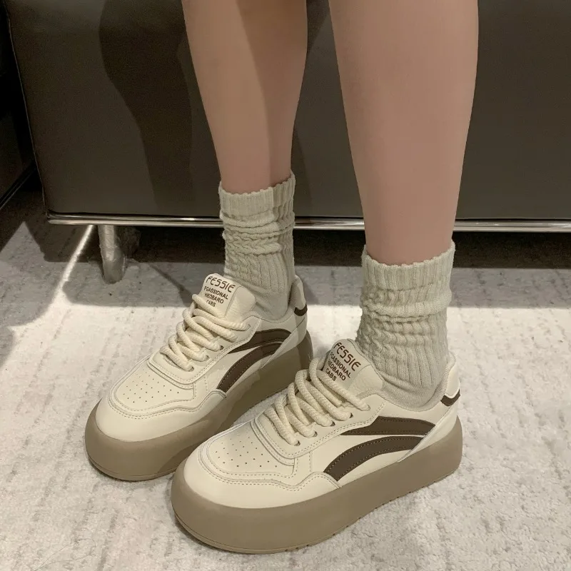 Женские кроссовки на шнуровке, Повседневные Дышащие Кроссовки смешанных цветов с круглым носком, для осени, 2024 
Женские кроссовки на шнуровке, Повседневные Дышащие Кроссовки смешанных цветов с круглым носком, для осени, 2024