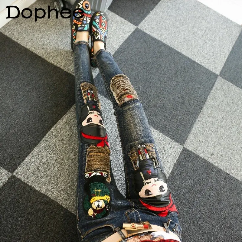 Women's Jeans New 2023 Spring and Autumn Cartoon Age-Reducing High Waist Tight Slimming Tapered Skinny Pants Fashion
Women's Jeans New 2023 Spring and Autumn Cartoon Age-Reducing High Waist Tight Slimming Tapered Skinny Pants Fashion