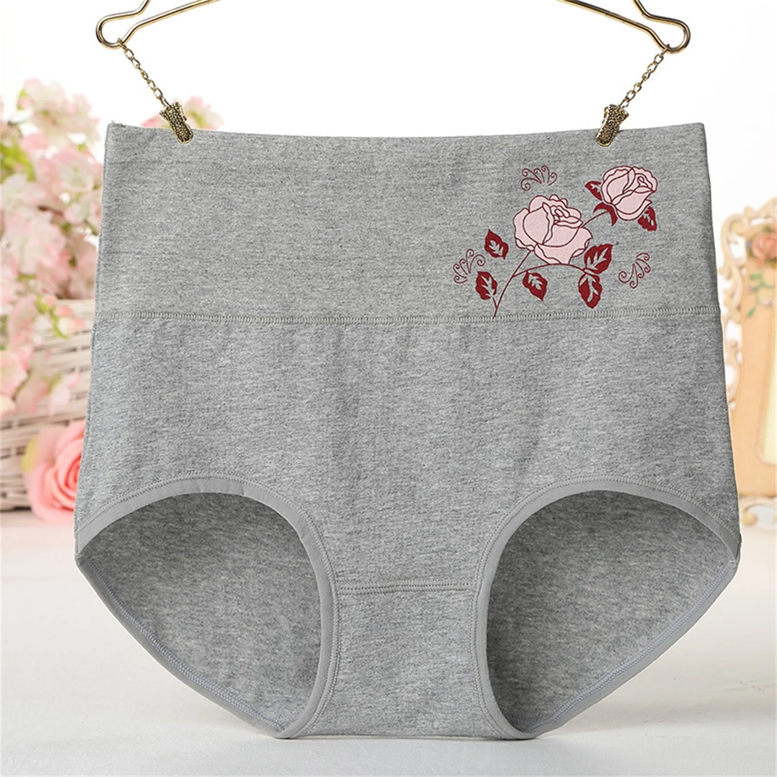 Women Cotton Panties High Waist Briefs Floral Print Lady Briefs Pure Color Lingerie Underwear Lady Fashion Maternity Underpants
Women Cotton Panties High Waist Briefs Floral Print Lady Briefs Pure Color Lingerie Underwear Lady Fashion Maternity Underpants