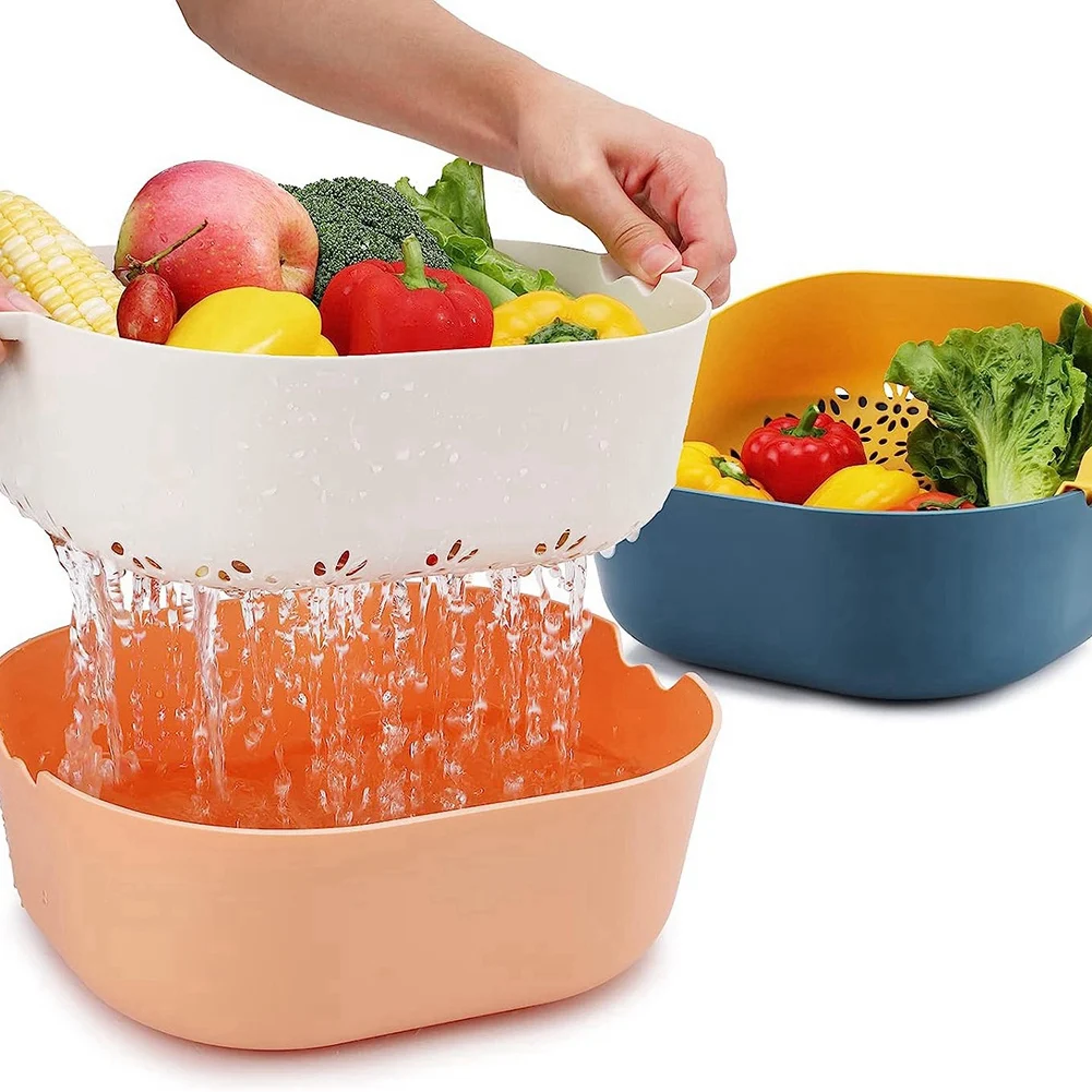 

Кухонный фильтр и дуршлаг в 2 упаковках, предназначен для лапши, салата, ягод, фруктов, овощей, можно мыть в посудомоечной машине