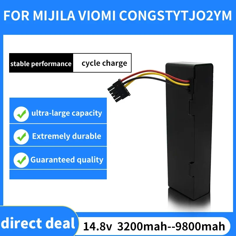 STYTJ02YM 14.8V 9800mah For Xiaomi Mop Pro Robot Vacuum Cleaner Replacement Battery For Yunmi MVVO1-JG Haier JX37
STYTJ02YM 14.8V 9800mah For Xiaomi Mop Pro Robot Vacuum Cleaner Replacement Battery For Yunmi MVVO1-JG Haier JX37