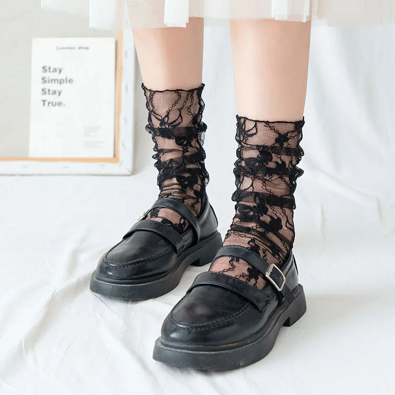 Summer Thin Mesh Lace Transparent White Fluffy Long Socks Women JK Lolita Y2k Fashion Kawaii Cute Vintage Short Ankle Stockings
Summer Thin Mesh Lace Transparent White Fluffy Long Socks Women JK Lolita Y2k Fashion Kawaii Cute Vintage Short Ankle Stockings