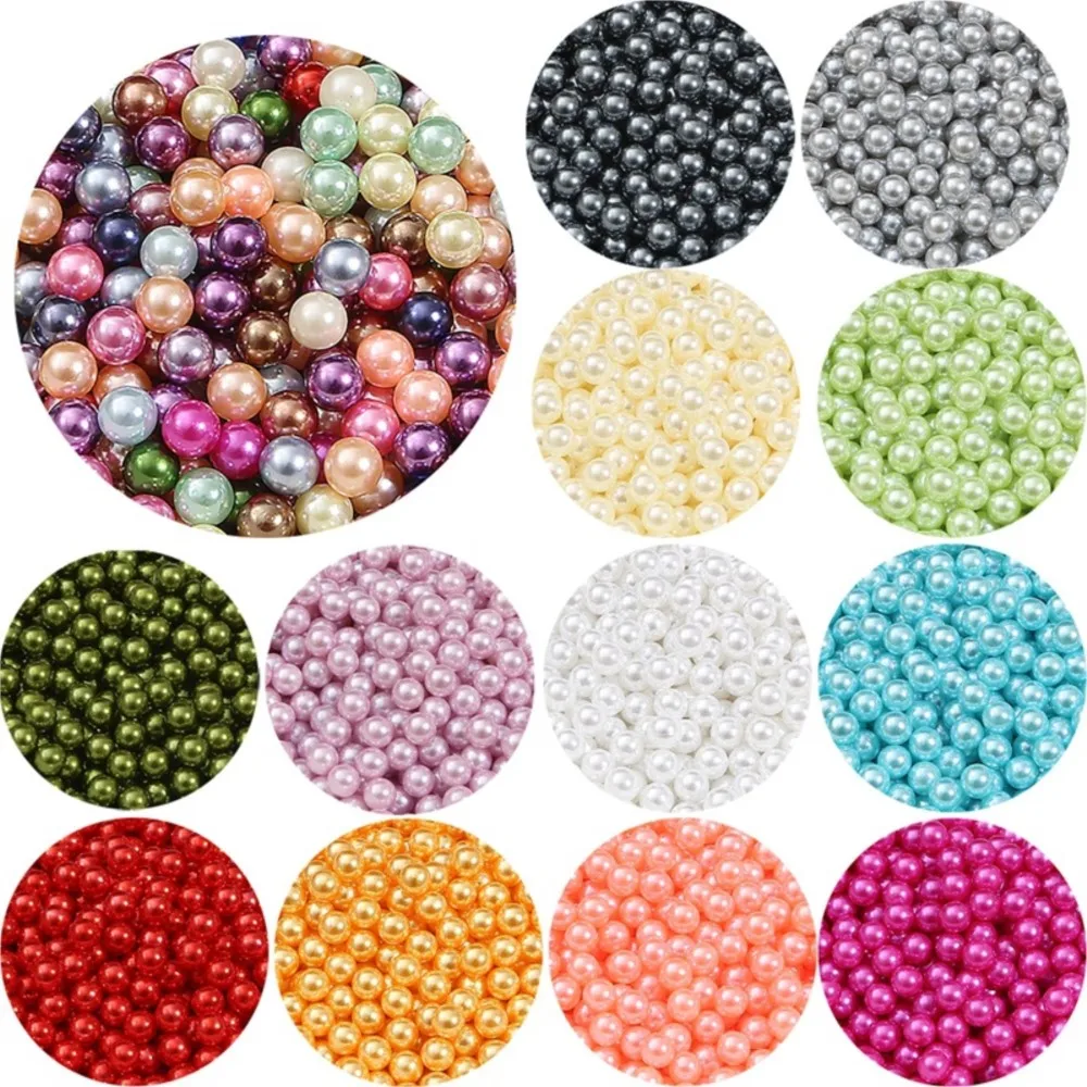 

100-1000Pcs 3-8mm Imitation Pearls Without Hole Round Beads For DIY Jewelry Making Bracelets Necklaces Crafts Decoration