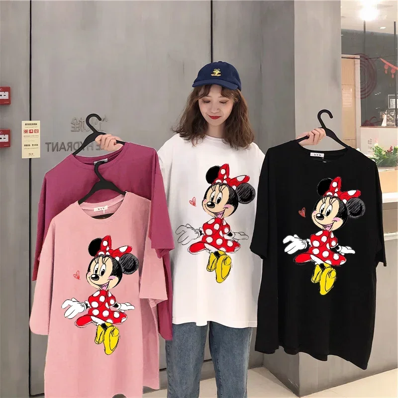 Men and Women Couple Fashion Mickey Minnie Mouse Cartoon Print O-neck Short-sleeved Cute Mouse Female Loose T-shirt
Men and Women Couple Fashion Mickey Minnie Mouse Cartoon Print O-neck Short-sleeved Cute Mouse Female Loose T-shirt