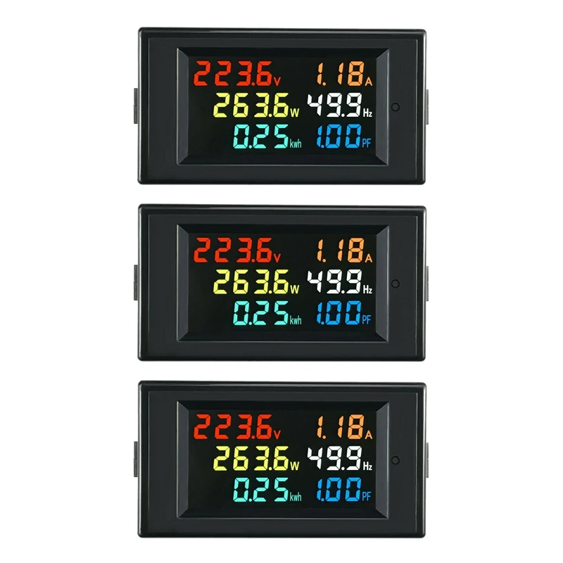 3X 6 In 1 AC Monitor D69-2058 AC Digital Voltage And Current Power Frequency Factor Electricity Meter
3X 6 In 1 AC Monitor D69-2058 AC Digital Voltage And Current Power Frequency Factor Electricity Meter