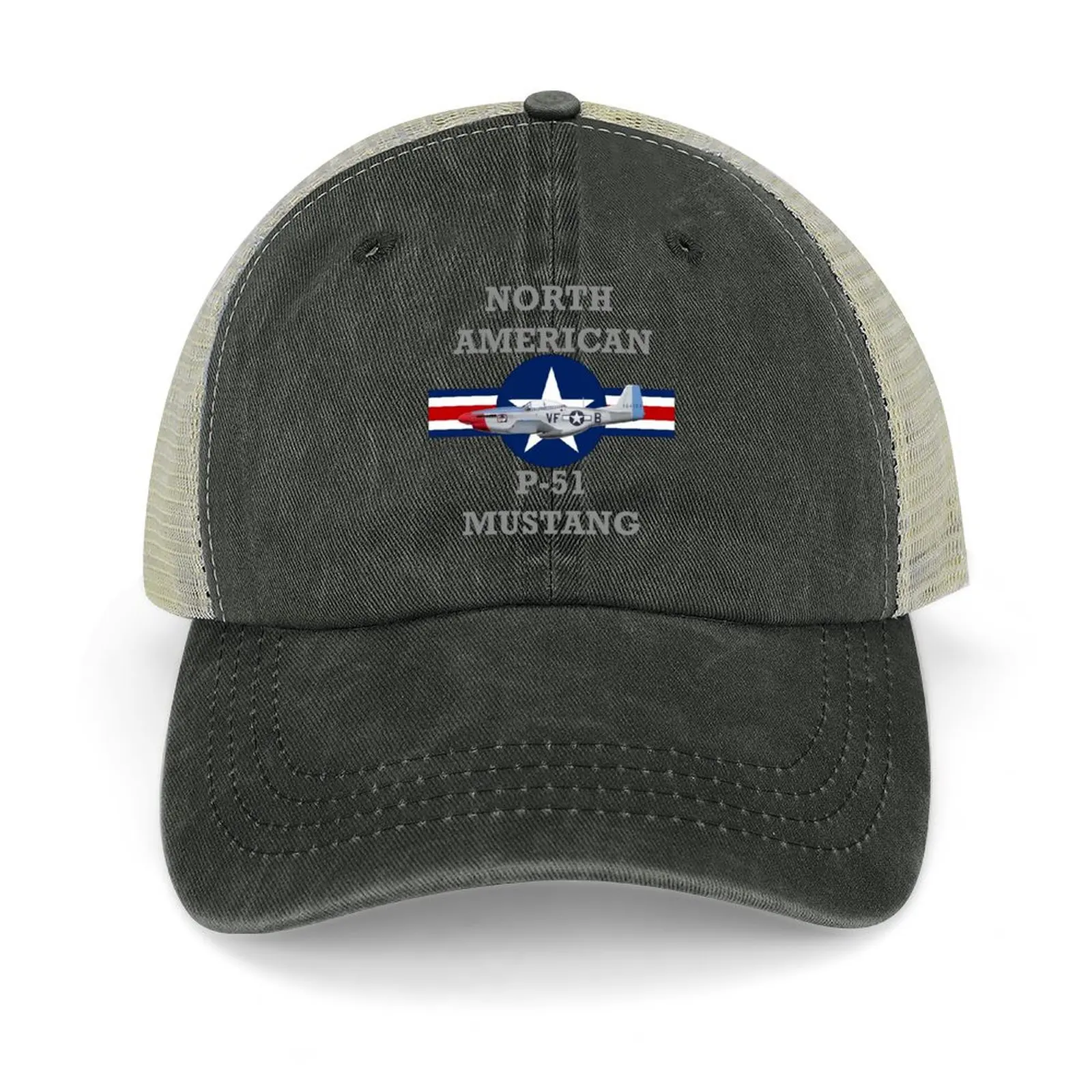 

North American P-51 Mustang Cowboy Hat Luxury Brand Golf Hat Man dad hat tea Hats Man Women's