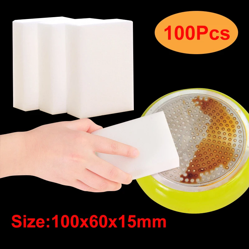 100 Pcs/Lot Magic Sponge Eraser Melamine Sponge for Kitchen Office Bathroom Cleaning Tools Cleaning Sponge Cleaner 100X60X15MM
100 Pcs/Lot Magic Sponge Eraser Melamine Sponge for Kitchen Office Bathroom Cleaning Tools Cleaning Sponge Cleaner 100X60X15MM