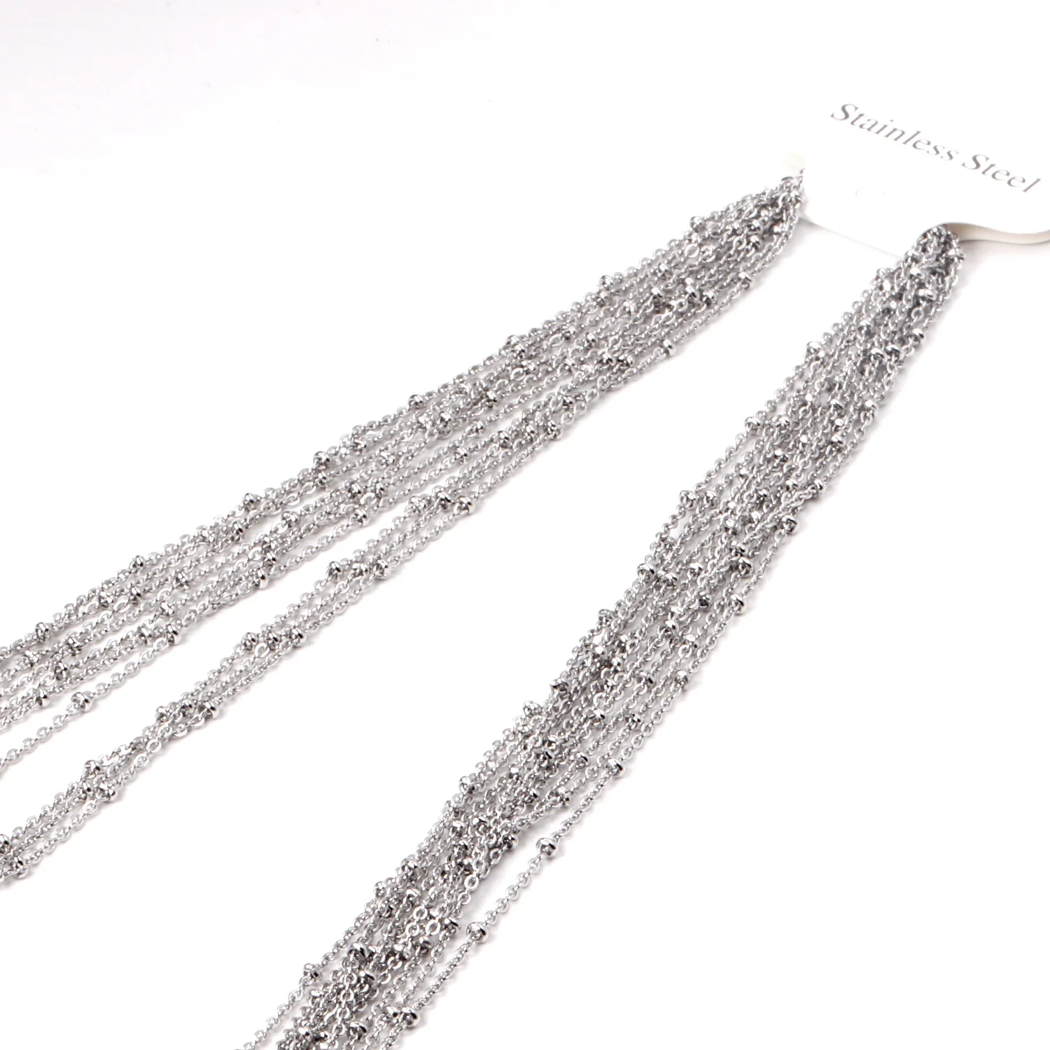 LUXUKISSKIDS 10pcs/Lots Wholesale Bead Chains Necklaces 18/20/22/24inch 2mm Chain With Beads Jewelry Accessories For Making Part 7 S592d049e8ed94caa978dd8d248ac2df6J