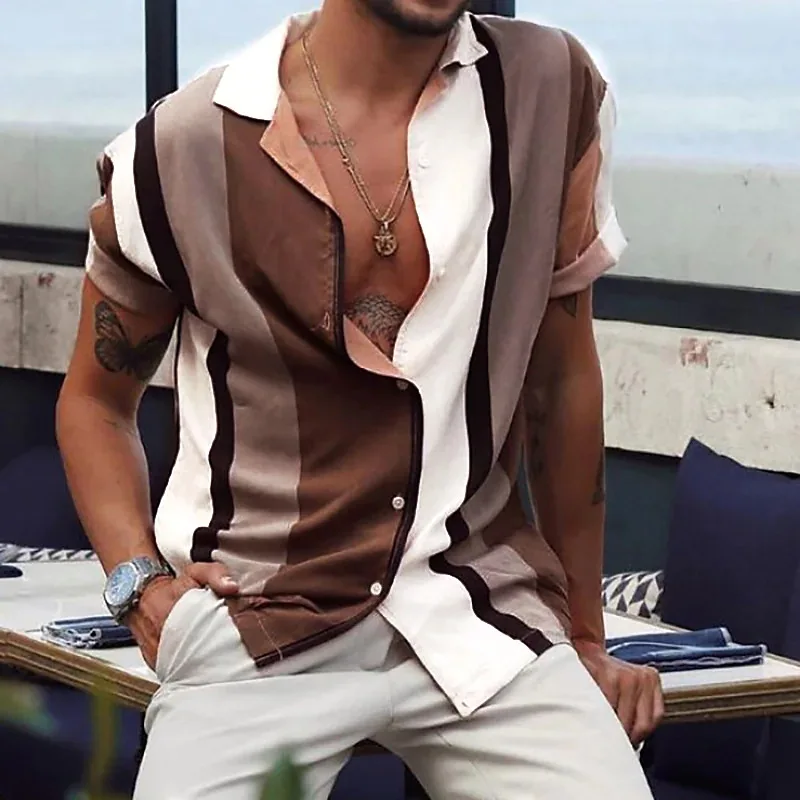 Men's Party Luxury shirt Short slim-fit top lapel button down T-shirt Fashion shirt men
Men's Party Luxury shirt Short slim-fit top lapel button down T-shirt Fashion shirt men