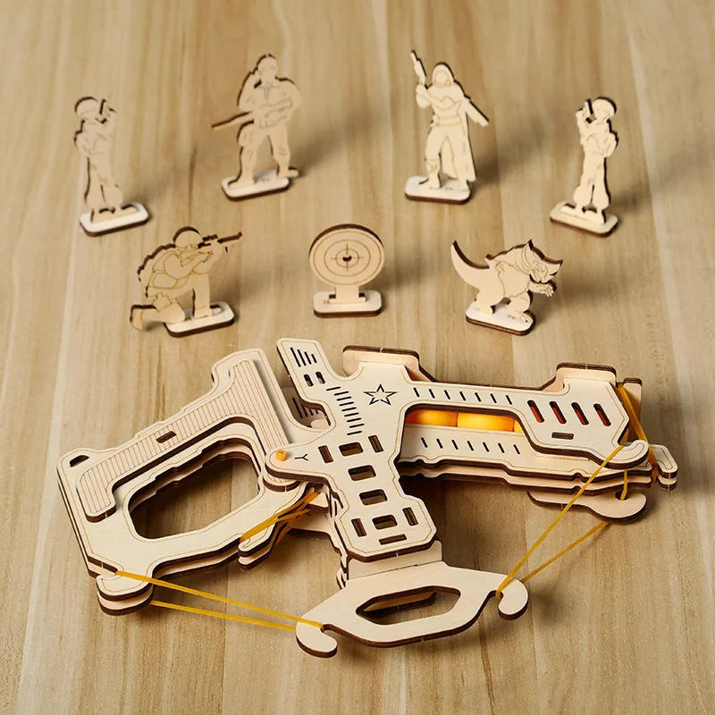 Kids Learning Educational Toys Wooden Crossbow Model Adults Children Safe Shooting Game Props Rubber Band Gun 3d Puzzle
Kids Learning Educational Toys Wooden Crossbow Model Adults Children Safe Shooting Game Props Rubber Band Gun 3d Puzzle