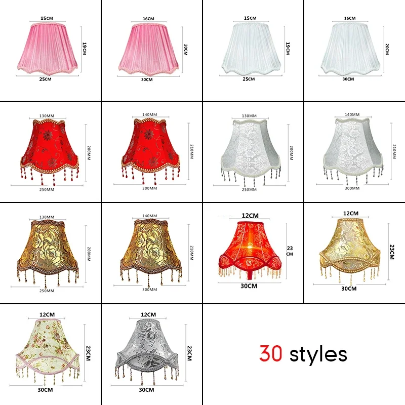 European Style Table Lamp Shade Cloth Bedside Wall Light Lamp Shades Fringe Beads Lamp Cover Decor Table E27
European Style Table Lamp Shade Cloth Bedside Wall Light Lamp Shades Fringe Beads Lamp Cover Decor Table E27