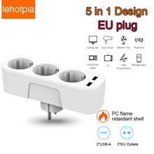 EU Plug Smart Home Extension Electrical Outlet Power Strip Overload Protection Adapter Wall Socket With AC USB Ports 12W Charger
EU Plug Smart Home Extension Electrical Outlet Power Strip Overload Protection Adapter Wall Socket With AC USB Ports 12W Charger