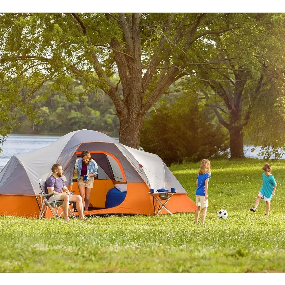 

Палатки для семейного кемпинга, пешего туризма и походов, 4-местные купольные кемпинговые палатки с входящим в комплект снаряжением Лофт, уличные аксессуары