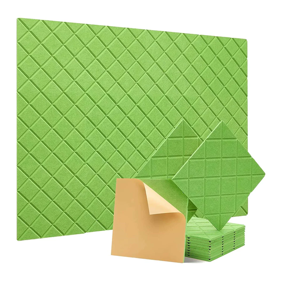 12 Pack Soundproof Wall Panels,12x12x0.4In Self Adhesive Sound Absorbing Panels,for Recording Studio,Office,Green
12 Pack Soundproof Wall Panels,12x12x0.4In Self Adhesive Sound Absorbing Panels,for Recording Studio,Office,Green