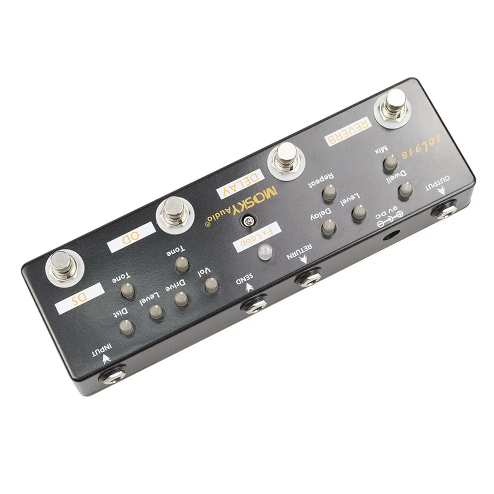 Vintage Echoes MOSKY 5in1 Guitar Multi Effect with Distortion Delay Reverb Overdrive and Loop for classic tape echo tones
Vintage Echoes MOSKY 5in1 Guitar Multi Effect with Distortion Delay Reverb Overdrive and Loop for classic tape echo tones
