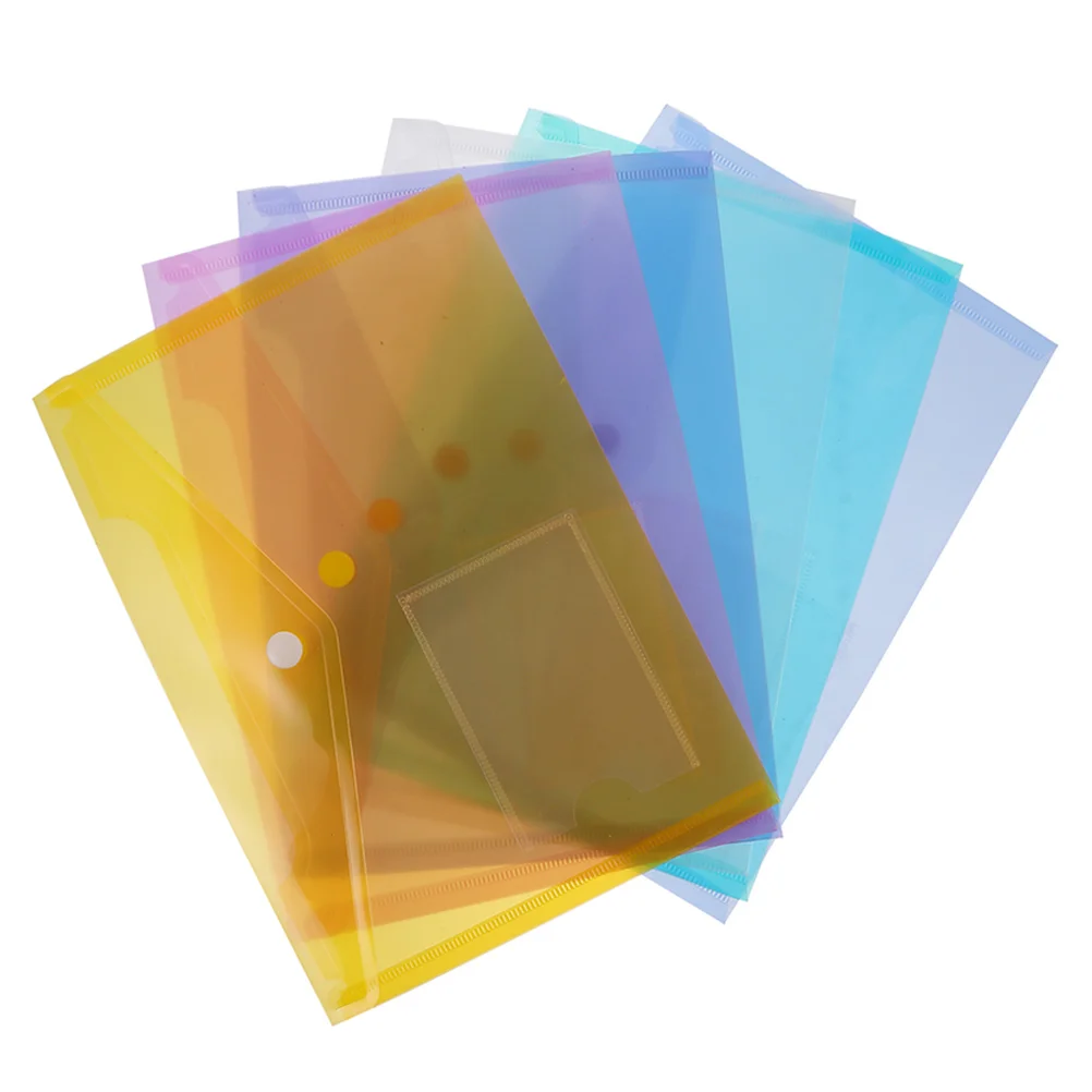 

File Folder Document Bags Holder Clear Folders Organizer Plastic A5 Envelopes Pouch For Storage Wallet Paper Envelope