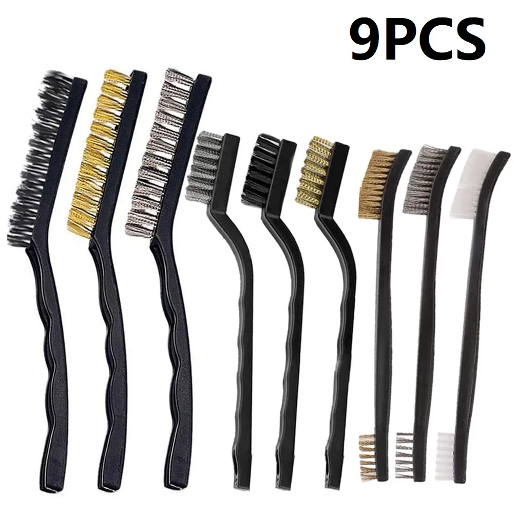 9pcs Mini Wire Brush Steel Brass Nylon Clean Polishing Detail Metal Rust Brush Remover Paint Scrubbing Cleaning Toothbrushes
9pcs Mini Wire Brush Steel Brass Nylon Clean Polishing Detail Metal Rust Brush Remover Paint Scrubbing Cleaning Toothbrushes