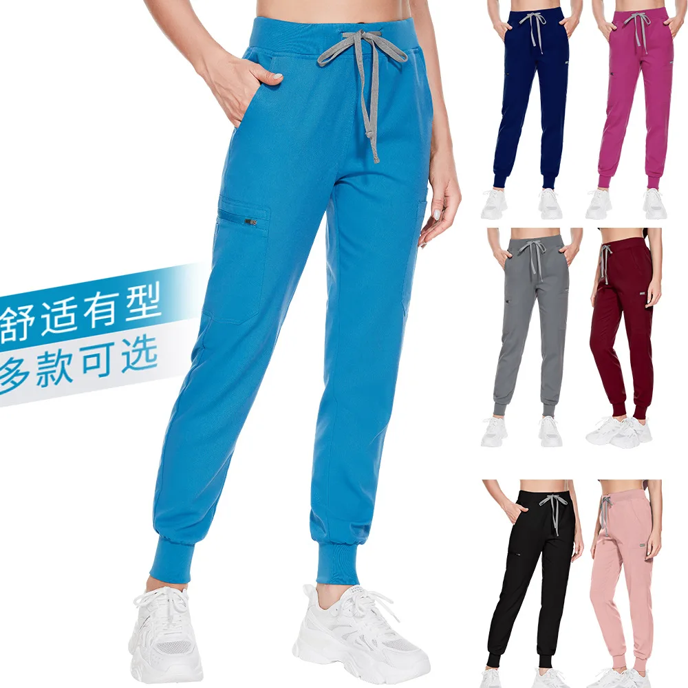 

Solid Scrubs Pants Lab Surgical Pants Unisex Clinic Doctor Nurse Uniform Work Trouser Nurse Accessories Medical Doctor Pants