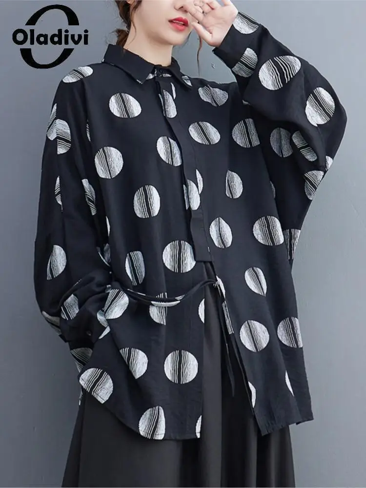 Oladivi Big Size Women Fashion Polk Dot Print Casual Loose Shirts 2022 Spring Autumn Oversized Blouses Vintage Ladies Tops 3579
Oladivi Big Size Women Fashion Polk Dot Print Casual Loose Shirts 2022 Spring Autumn Oversized Blouses Vintage Ladies Tops 3579
