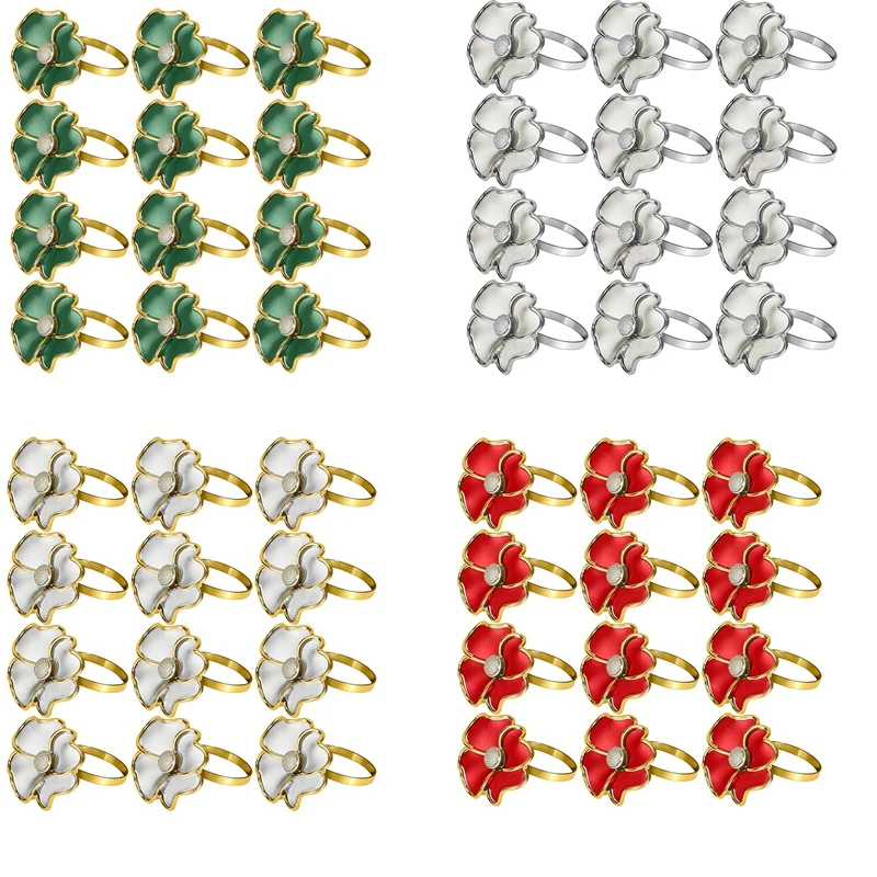 Flower Napkin Rings - Non-Rust, Elegant Napkin Holders For Paper Napkins And Table Cloths For Dinner, Set Of 12
Flower Napkin Rings - Non-Rust, Elegant Napkin Holders For Paper Napkins And Table Cloths For Dinner, Set Of 12