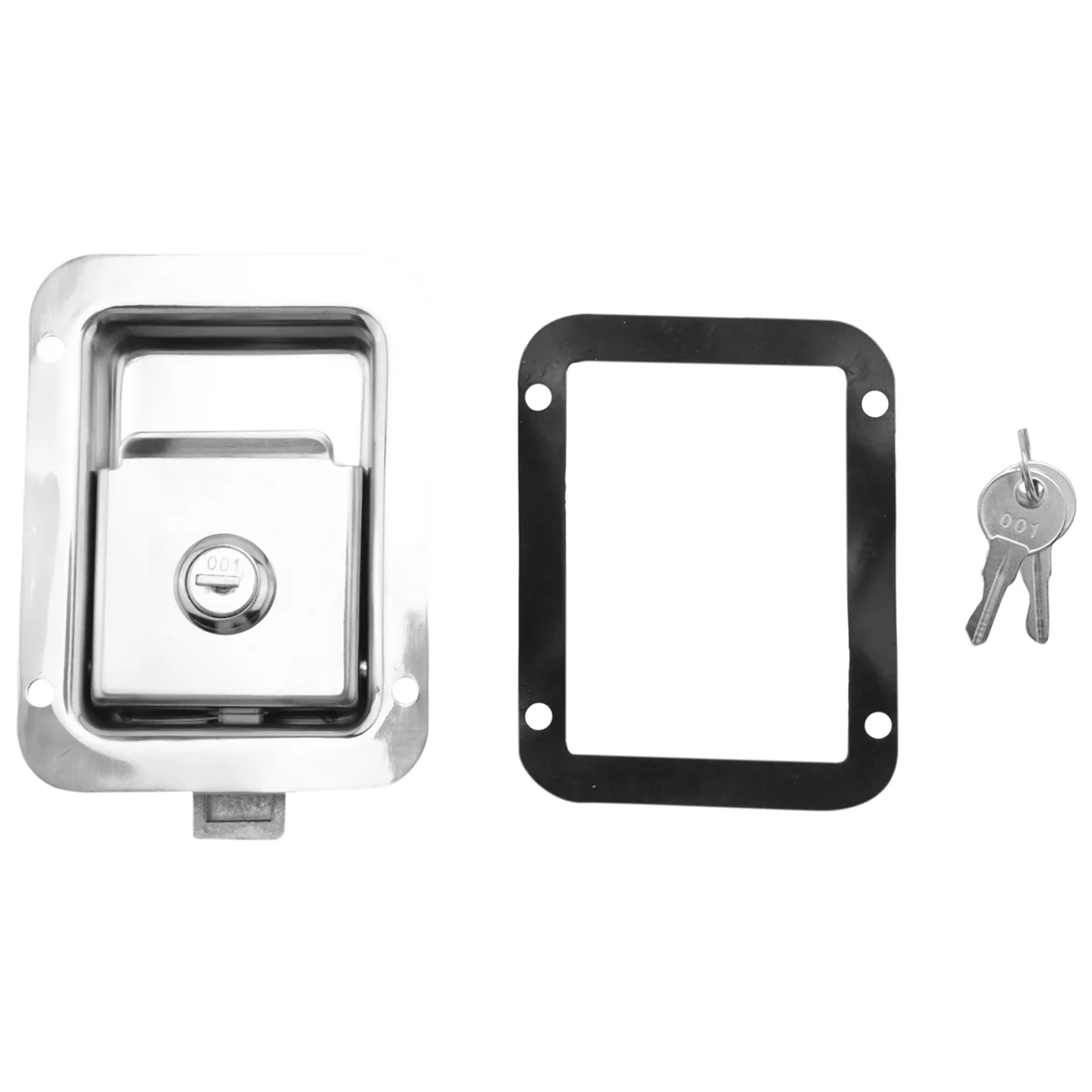 Paddle Latch with Lock & Key Travel Trailer Lock Stainless Steel RV Door Latch Heavy Duty Flush Mount Handle Latch
Paddle Latch with Lock & Key Travel Trailer Lock Stainless Steel RV Door Latch Heavy Duty Flush Mount Handle Latch