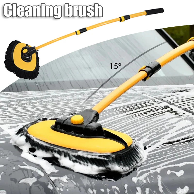 

Telescoping Car Cleaning Brush Long Handle Cleaning Mop Chenille Broom Portable Car Body Washing Brushes Tools Accessories