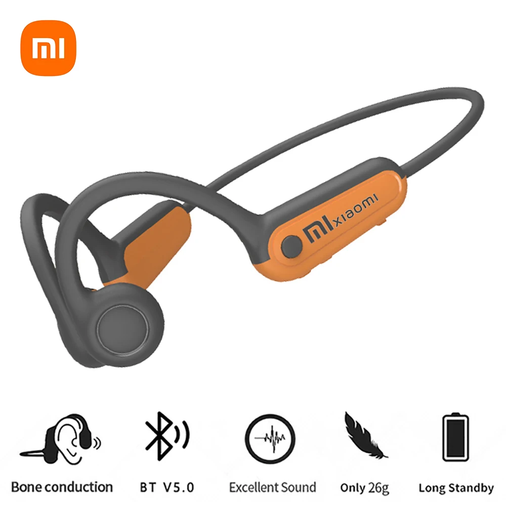 

Xiaomi Mijia Real Bone Conduction Sport Headphone Wireless Earphone Bluetooth-Compatible Headset Hands-free with Mic for Running