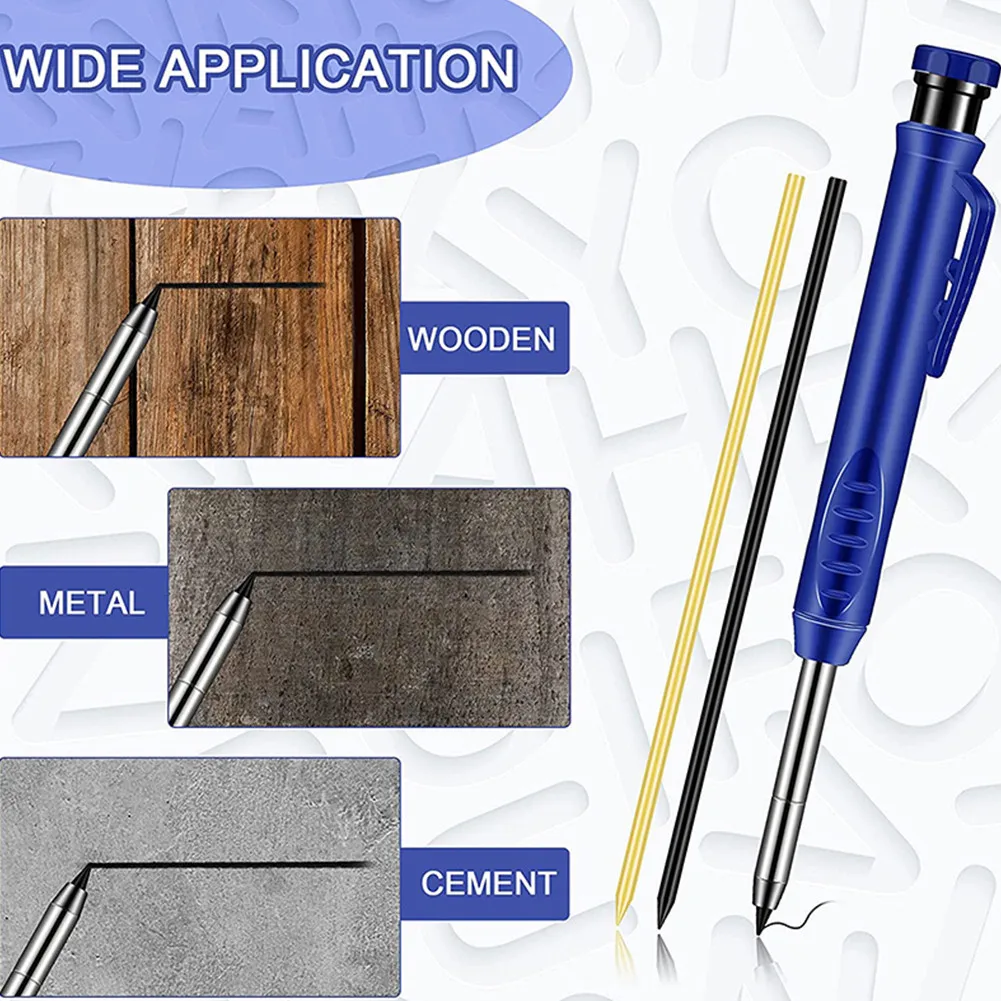 1pcs Solid Carpenter Pencil Set Leads Built-in Sharpener Marking Tool Woodworking Deep Hole Mechanical Pencils For Carpenter Scr
1pcs Solid Carpenter Pencil Set Leads Built-in Sharpener Marking Tool Woodworking Deep Hole Mechanical Pencils For Carpenter Scr