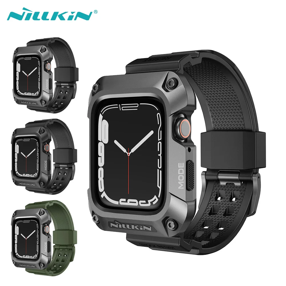 NILLKIN For Apple WatchBands 9 8 7 45mm Case Double Buckle Alloy+Soft TPU Strap Drop-Resistant Watch band For iWatch 4 5 6 44mm
NILLKIN For Apple WatchBands 9 8 7 45mm Case Double Buckle Alloy+Soft TPU Strap Drop-Resistant Watch band For iWatch 4 5 6 44mm