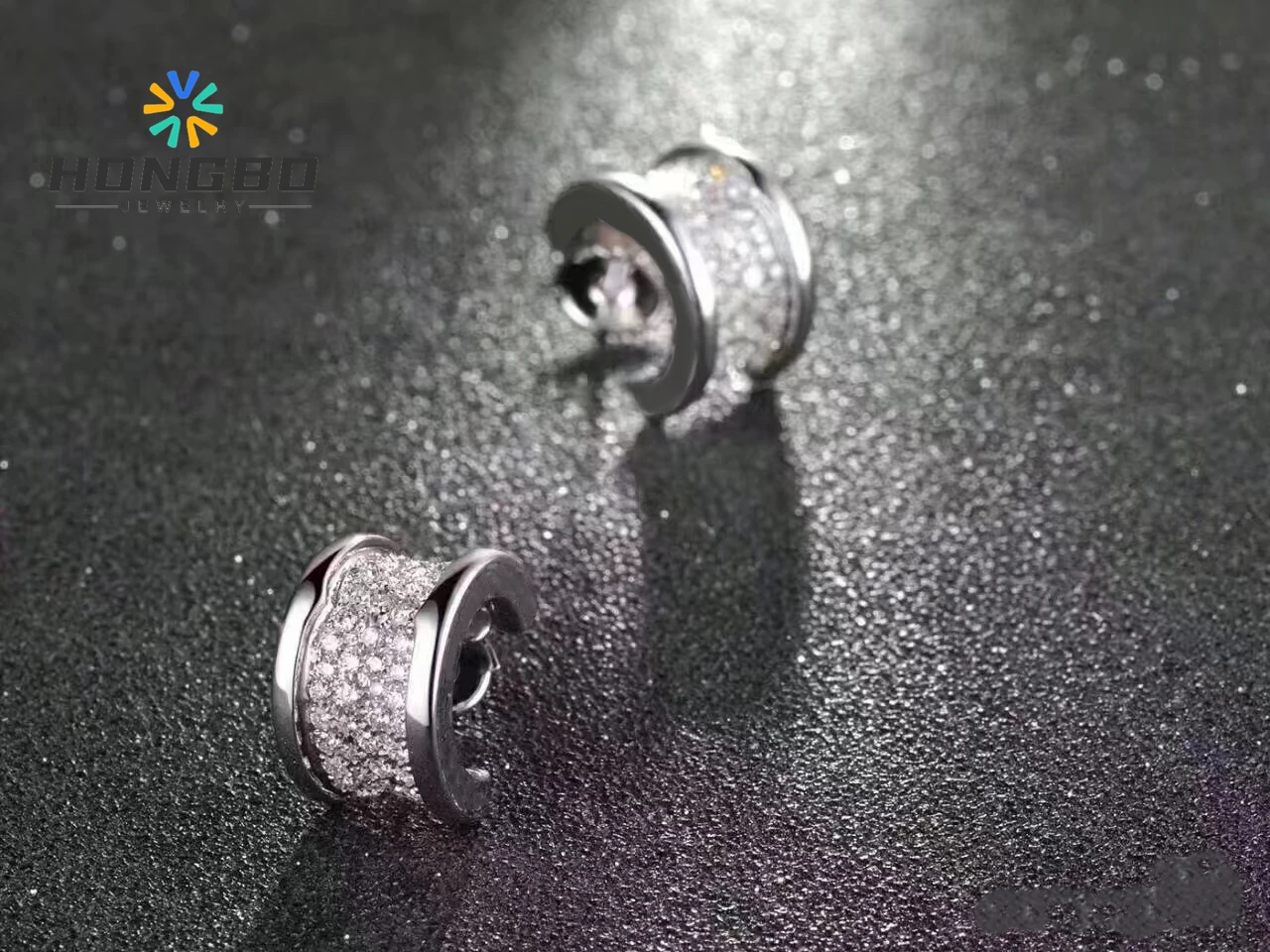 

BV 1:1Selling S925 silver shiny earrings party birthday gifts luxurious jewelry women's Valentine's Day