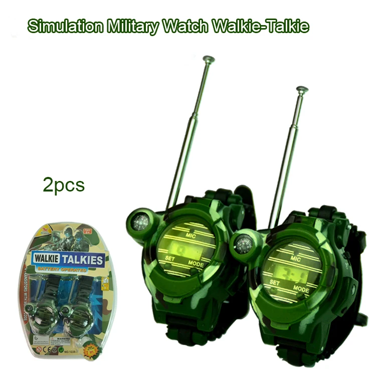 

NewWalkie Talkies Watches Toys for Kids 7 in 1 Camouflage 2 Way Radios Mini Walky Talky Interphone Clock Children Toy