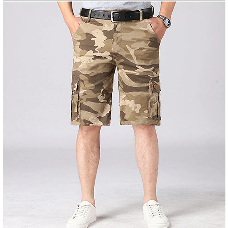 Мужские летние свободные камуфляжные шорты, рабочие брюки с несколькими карманами
Мужские летние свободные камуфляжные шорты, рабочие брюки с несколькими карманами
