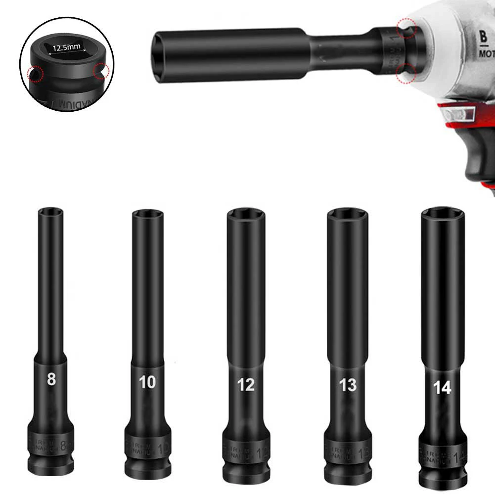 5-Pack 1/2 Drive Socket Impact Wrench Hex Head 8-14mm Wrench Converter Reducing Electric Hexagonal Standard Wrench Tools
5-Pack 1/2 Drive Socket Impact Wrench Hex Head 8-14mm Wrench Converter Reducing Electric Hexagonal Standard Wrench Tools