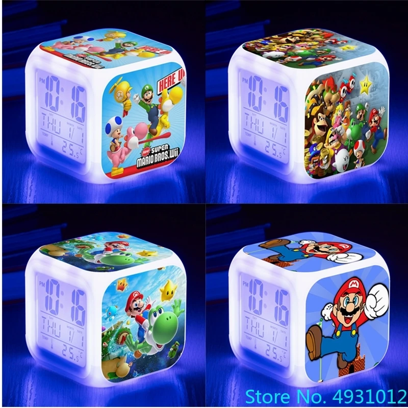 8x8x8 см Kawaii Super Mario LED Красочный модный будильник украшение для студентов детей спальни общежития подарок на день рождения
8x8x8 см Kawaii Super Mario LED Красочный модный будильник украшение для студентов детей спальни общежития подарок на день рождения