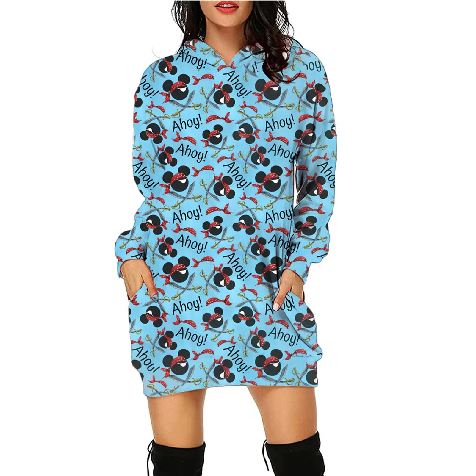 Disney Pirate Mickey Ahoy Dress Hoodie Dress Sweater Fashion Disney Dress Sweatshirt Dress 3d Allover Printed Hoodie for Women
Disney Pirate Mickey Ahoy Dress Hoodie Dress Sweater Fashion Disney Dress Sweatshirt Dress 3d Allover Printed Hoodie for Women