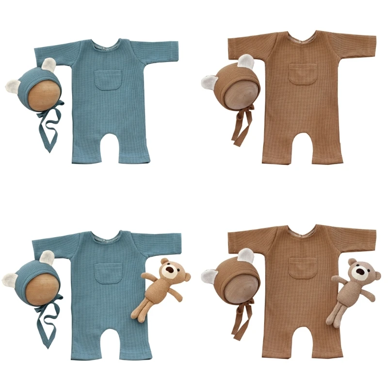 Baby Photography Clothing Photo Jumpsuit Bear Ear Beanie Hat Long Sleeves Romper Elegant Onepiece Newborns Shower Gift 40JC
Baby Photography Clothing Photo Jumpsuit Bear Ear Beanie Hat Long Sleeves Romper Elegant Onepiece Newborns Shower Gift 40JC