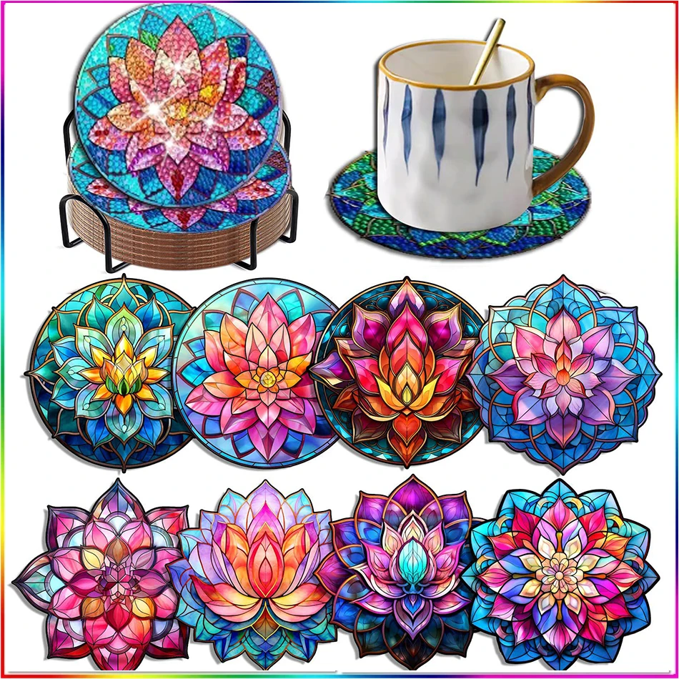 SDOYUNO 8pc/sets Flowers Diamond Painting Coasters with Holder DIY Diamond Painting Coasters Kits Beginners Adults and Kids Art 
SDOYUNO 8pc/sets Flowers Diamond Painting Coasters with Holder DIY Diamond Painting Coasters Kits Beginners Adults and Kids Art