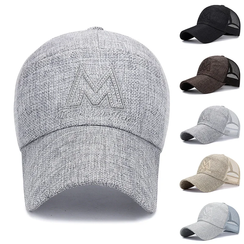 Summer Outdoor Stylish Peaked Cap Men Baseball Cap Breathable Adjustable Sports Hat Linen Mesh Hat Long Brim Cap Neutral Hats
Summer Outdoor Stylish Peaked Cap Men Baseball Cap Breathable Adjustable Sports Hat Linen Mesh Hat Long Brim Cap Neutral Hats