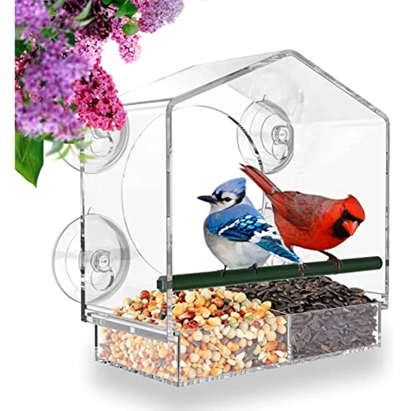 Window Bird Feeder Refillable Sliding Tray Outside Weather Rain Squirrel Proof Resistant Drain Rain Water Clear Transparent Bird
Window Bird Feeder Refillable Sliding Tray Outside Weather Rain Squirrel Proof Resistant Drain Rain Water Clear Transparent Bird