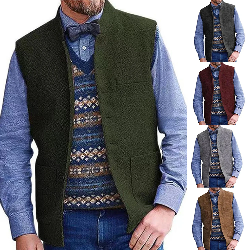 Mens Retro Stand-Up Collar Hunting Steampunk Waistcoat Tweed Vest Wedding Vintage Jacket Autumn Warm Slim Fit Sleeveless Vests
Mens Retro Stand-Up Collar Hunting Steampunk Waistcoat Tweed Vest Wedding Vintage Jacket Autumn Warm Slim Fit Sleeveless Vests