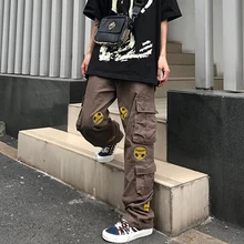 Overalls for Men and Women Grimace Drilling Multi-pocke Straight High Street Oversize Cargo Pants Harajuku Loose Casual Trousers 
Overalls for Men and Women Grimace Drilling Multi-pocke Straight High Street Oversize Cargo Pants Harajuku Loose Casual Trousers
